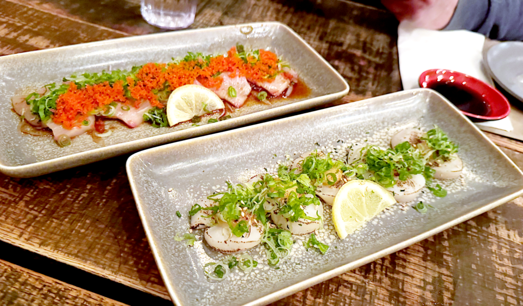 Izakaya Mew NYC yellowtail carpaccio Japanese izakaya food